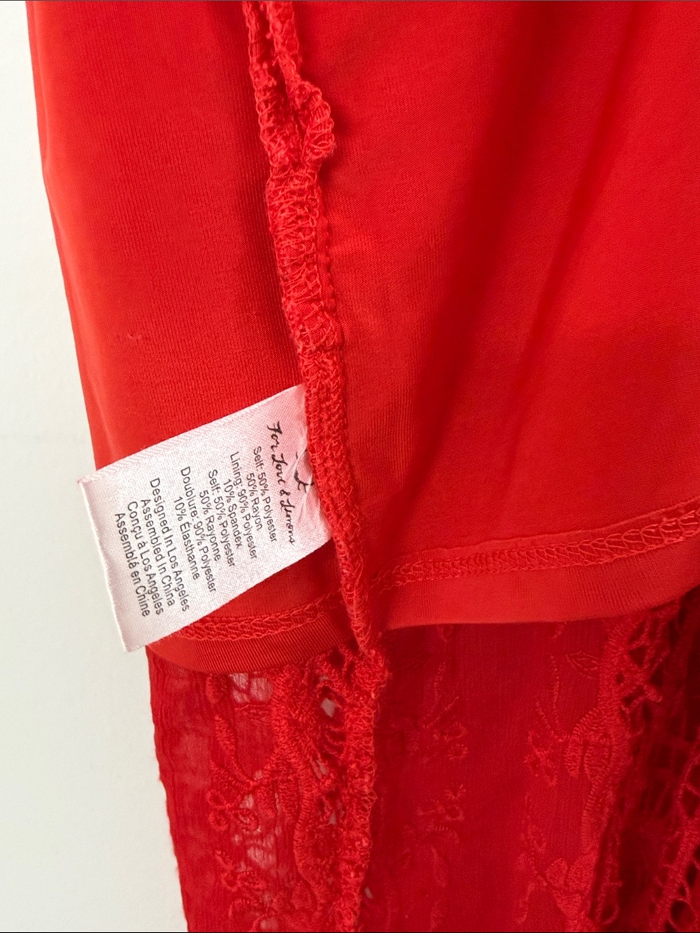 For Love & Lemons Red Lace Maxi Dress Size M - Picture 4 of 14